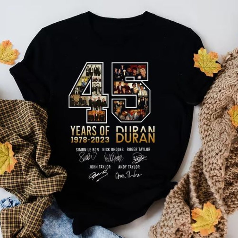 Duran Duran 45 Years Anniversary Signature Tshirt